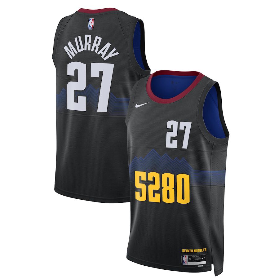 Men Denver Nuggets #27 Jamal Murray Nike Black City Edition 2023-24 Swingman NBA Jersey->denver nuggets->NBA Jersey